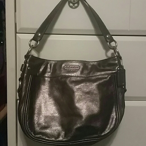 Beautiful graphite Coach purse