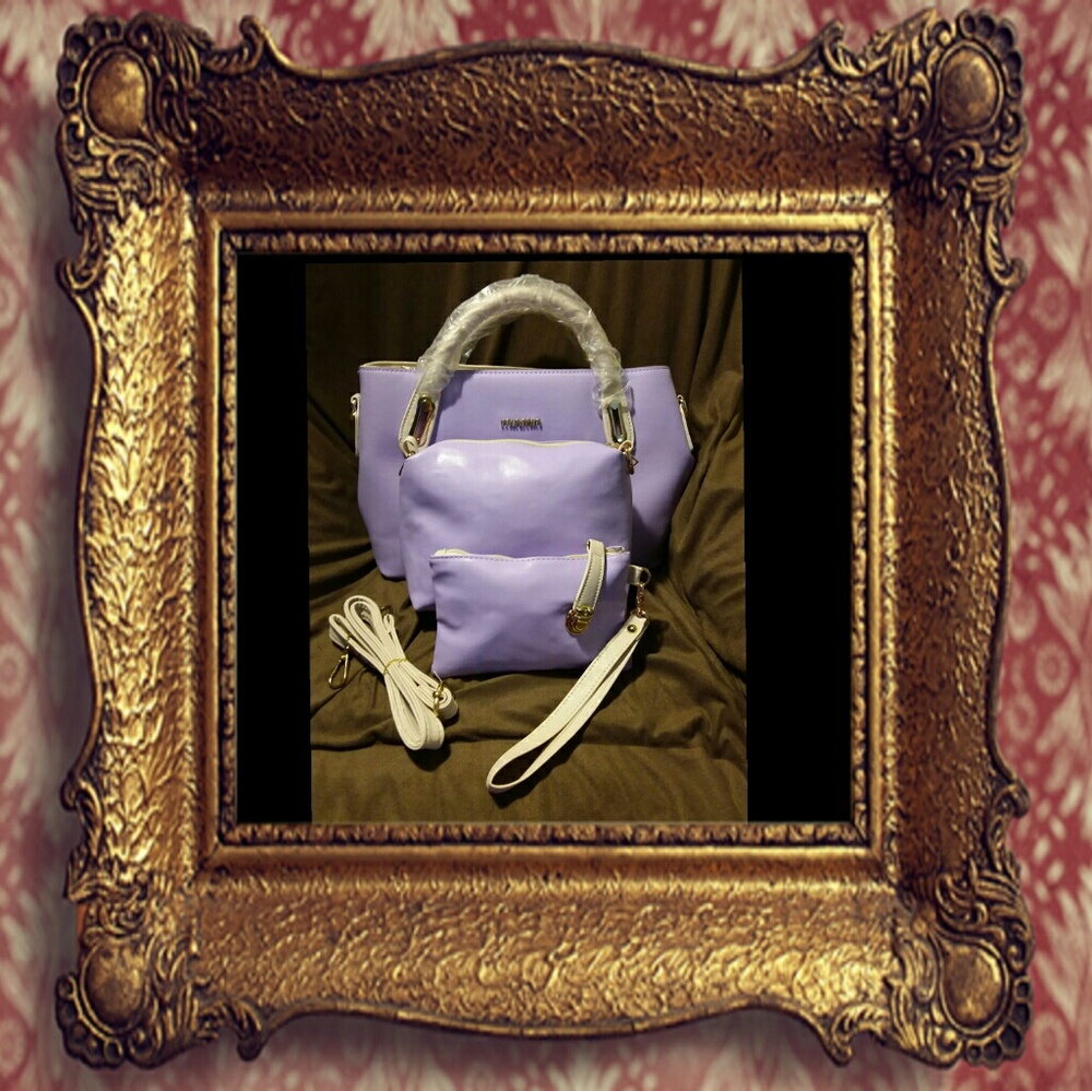 3 piece Light purple fashion handbags - Picture 1 of 7