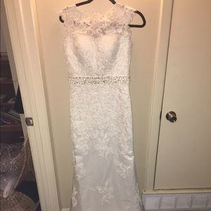 Beautiful white wedding gown