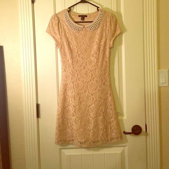 Forever21 Beige Fancy Dress