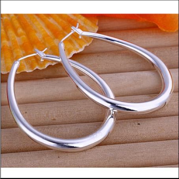 Sterling silver hoop earrings