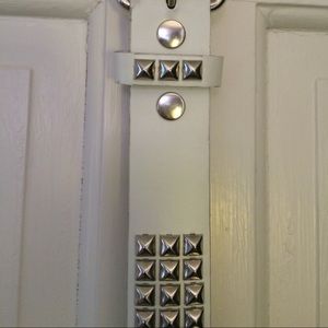 Hot Topic white studded belt