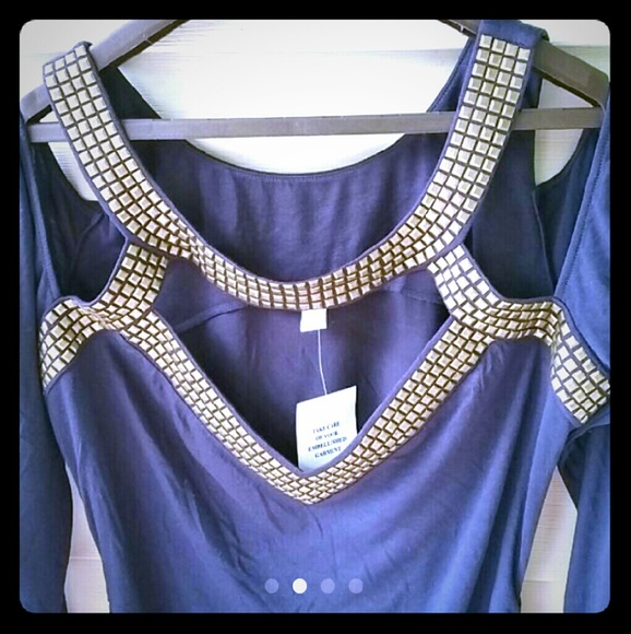 Sexy top xl, blue slate color worn once