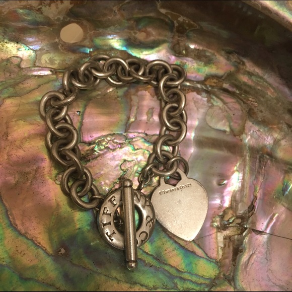Tiffany and Co chain link heart bracelet