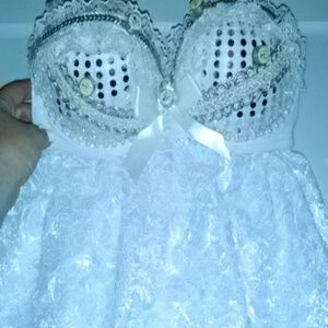 ***EDC SALE*All white light up rave baby doll EDC!
