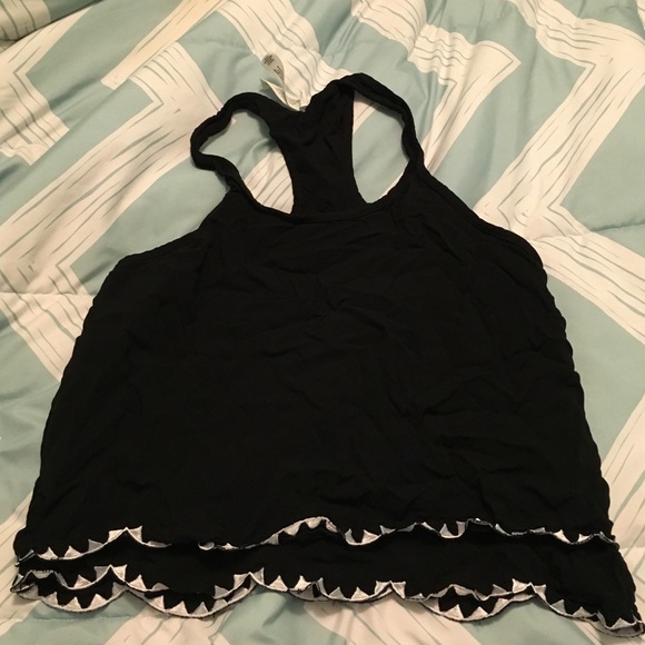 Black tribal tank top