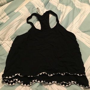 Black tribal tank top