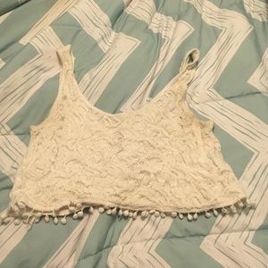 Crop tank top white