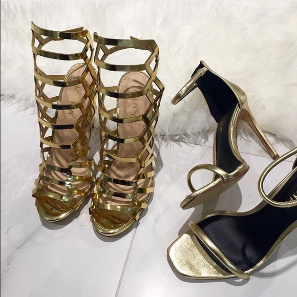 Gold heels - Picture 3 of 4