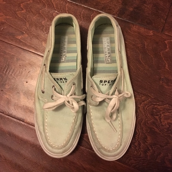 Mint green Sperry Top-Siders