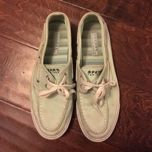 Mint green Sperry Top-Siders
