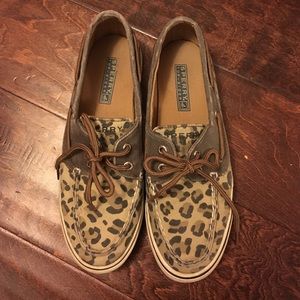 Cheetah print Sperry Top-Siders