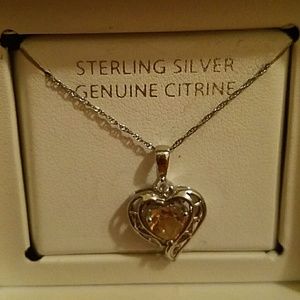 Citrine Heart Necklace