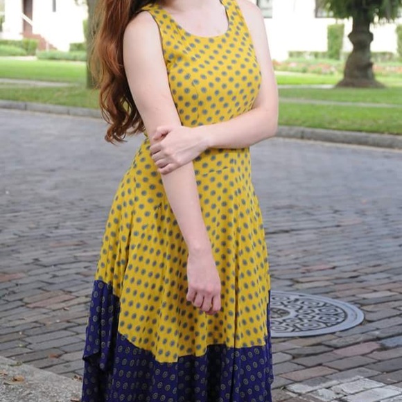 Yellow and Blue Sundress