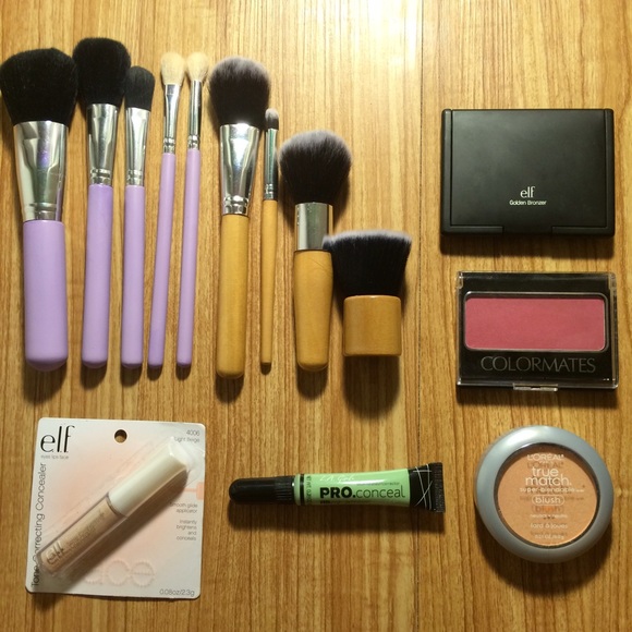 Brush and face makeup bundle