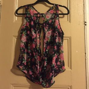 Sheer Floral Top.