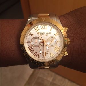 Michael Kors Two-Tone Oversized Watch