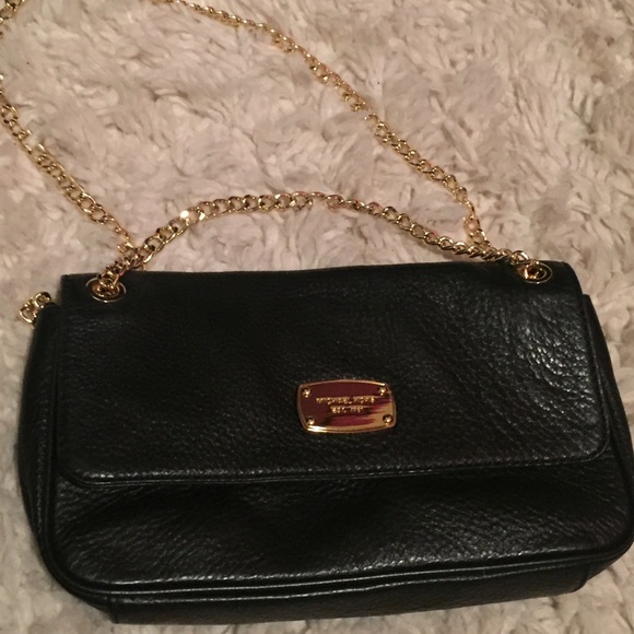 Michael Kors black leather clutch