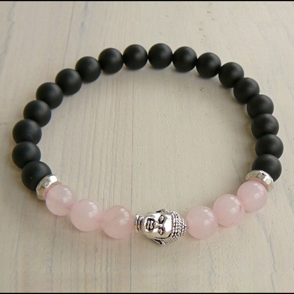 Rose Quartz Matte Bead Bracelet - Picture 3 of 3