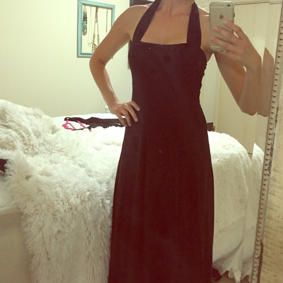 Black maxi dress