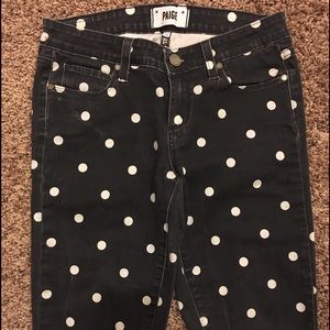 Paige size 26 polka dot jeans