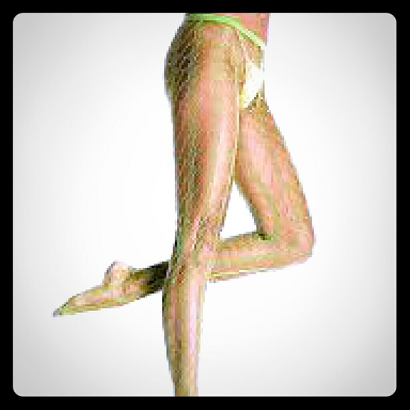 SEAMLESS WARNING NET PANTYHOSE GREEN
