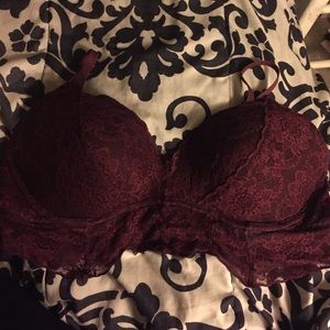 Burgundy Lace Bralette size Large