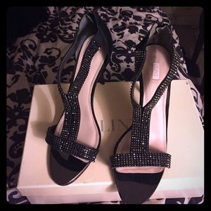 Size 11 black sequin heels