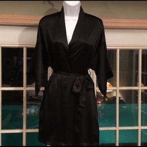 Black Satin Victoria Secret Robe size M/L