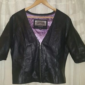 Wilson's Leather Capri Sleeve Crop jacket