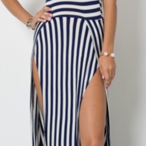 SALE Spaghetti Strap Double Slit Maxi - Picture 2 of 3