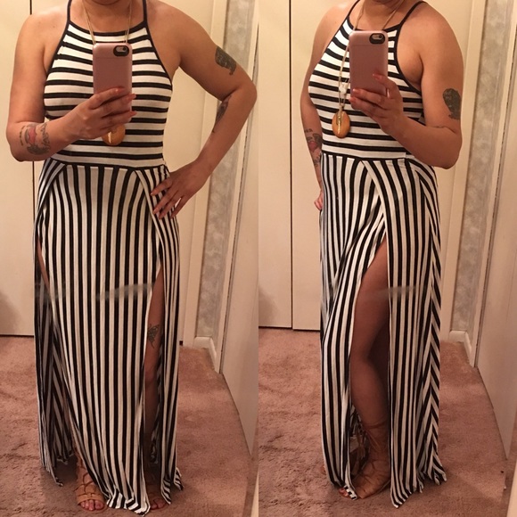 SALE Spaghetti Strap Double Slit Maxi - Picture 3 of 3
