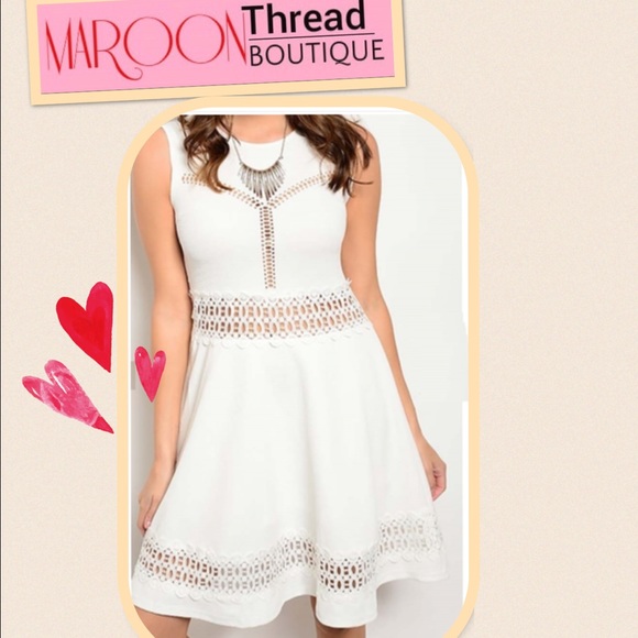 FRESH CROCHET DRESS IN WHITE - Picture 2 of 3