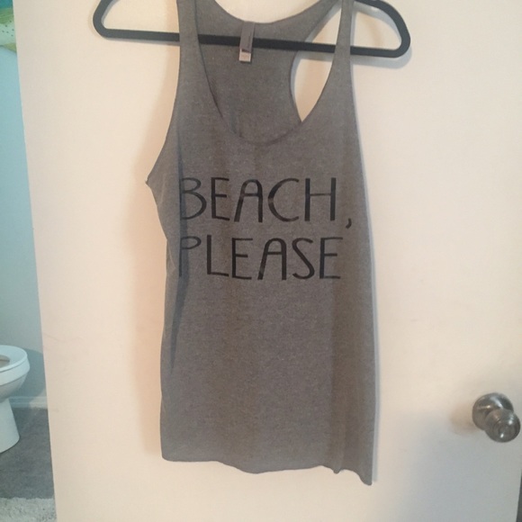 "BEACH PLEASE" Tank sz L
