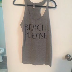 "BEACH PLEASE" Tank sz L