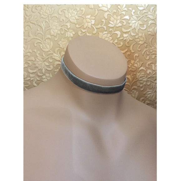 Sage green velvet choker