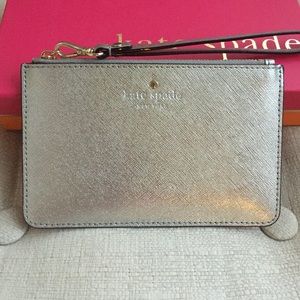 ♠NWT KATE SPADE SILVER METALLIC WRISTLET