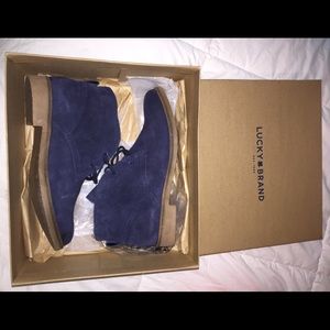 Lucky Brand Blue Booties