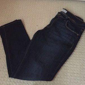 Free People Distressed Capri style skinny jeans