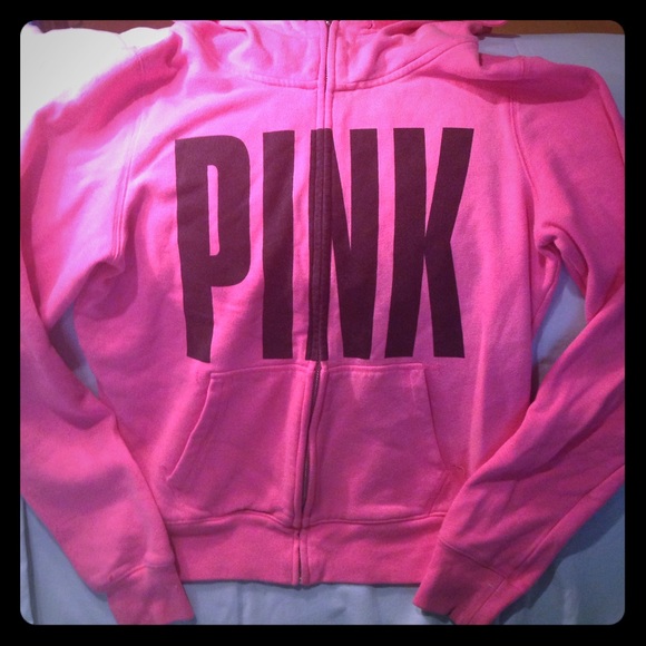 Pink zip-up hoodie