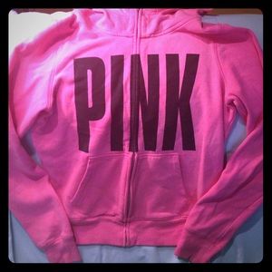 Pink zip-up hoodie