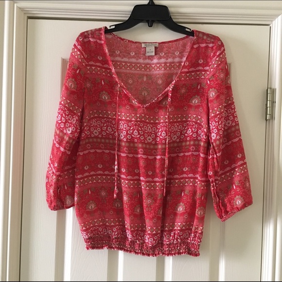 Lucky Brand Red Blouse