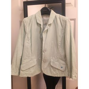 American Eagle seersucker 3/4 sleeve jacket