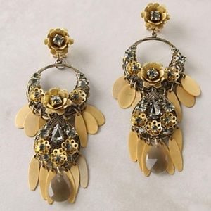 Fringed Flowers Chandelier Earrings by Radà, Italy