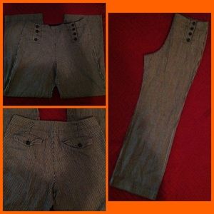 High Waisted Pants W/Double Side Buttons