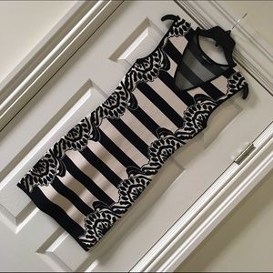 Body Con Black and White Dress
