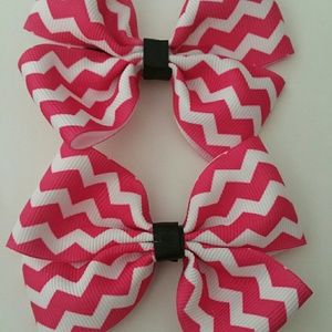 Pink Chevron Bows