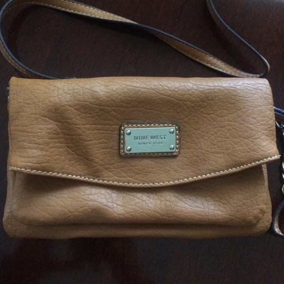 Nine West Brown Leather Over the Shoulder Bag - Picture 1 of 3