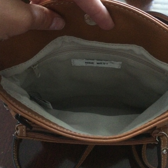 Nine West Brown Leather Over the Shoulder Bag - Picture 3 of 3