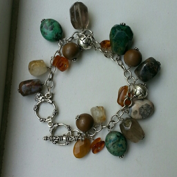 Silpada multi stone toggle clasp bracelet - Picture 2 of 3